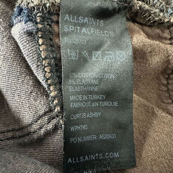 Allsaints Womens Spitalfields Jacks Place Curtis Ashby Womens Skinny Jean size 2 - Picture 10 of 10